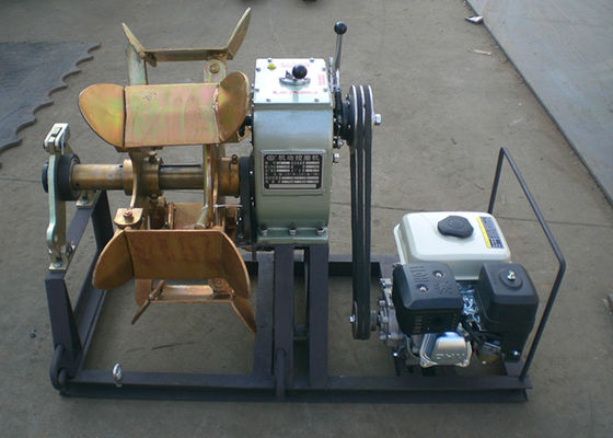 購入 電力建設用ワイヤーロープリール機能付き30KNガソリンエンジンケーブルウインチプーラー online manufacture