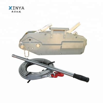 購入 0.8 Ton Mini Hand Winch with Steel Wire Rope and 20m Lifting Height for Construction Hoist online manufacture