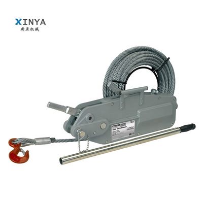 購入 Portable 3.2 Ton Manual Wire Rope Winch with 20M Lifting Height for Construction Hoist online manufacture