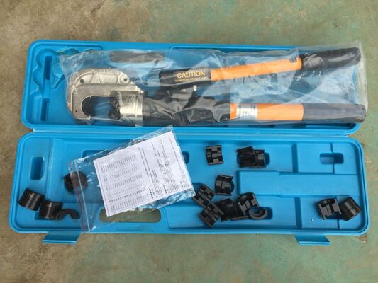 購入 12トン油圧ケーブル圧着工具、180°スイベルヘッド、手動ポンプ操作用クイックチェンジダイス付き online manufacture