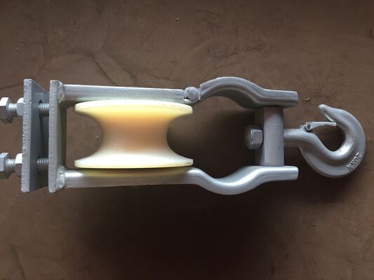 購入 フック型デザインのユニバーサルクロスアーム架線用滑車、120x58mmホイールサイズ、送電線架線用 online manufacture