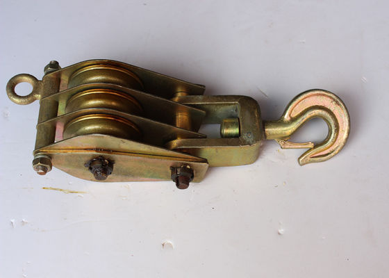 10kN 三輪スチールホイストタクル、タワー建設および滑車用途向け亜鉛メッキフレーム