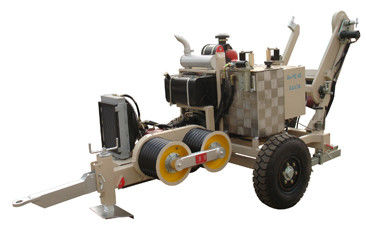 40KN 最大ラインプール 220KVトランスミッションライン用ディーゼルエンジンの水力ケーブル引